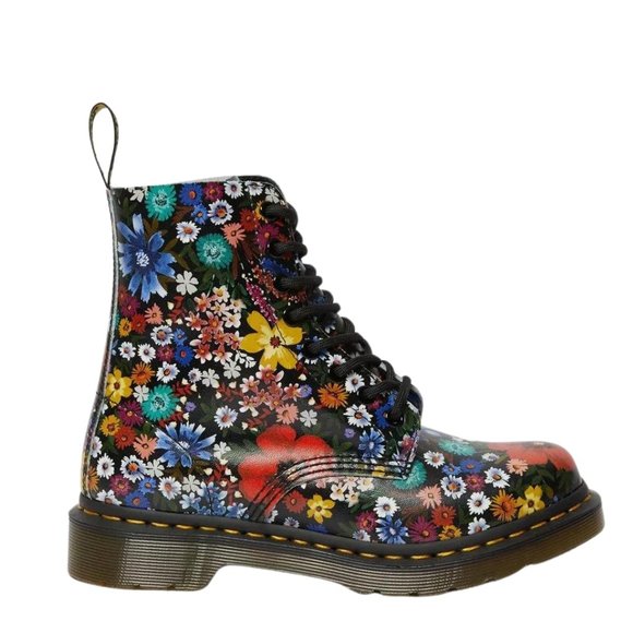 Dr. Martens 1460 Pascal Women's Floral Lace Up Boots - Wanderlust Backhand - Picture 2 of 3